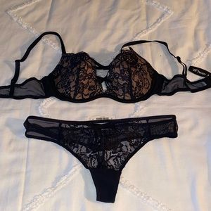 Matching Black Lace Adore Me Set